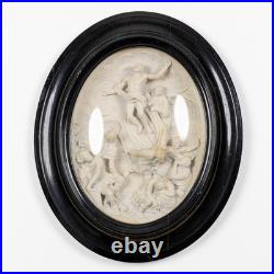 Antique 19thc meerschaum Resurrection of Christ plaque religious