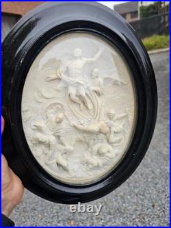 Antique 19thc meerschaum Resurrection of Christ plaque religious