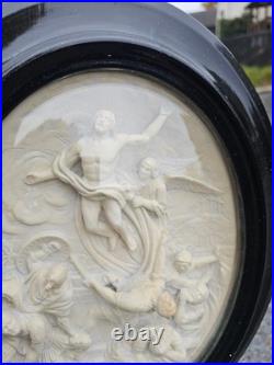 Antique 19thc meerschaum Resurrection of Christ plaque religious