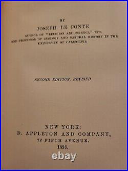 Antique 2nd Edition Evolution & Relation To Religious Thought Le CONTE 1891-HC