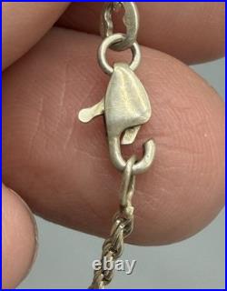 Antique 800 Silver Hand Painted Ornate Pendant Necklace Madonna Religious 18