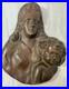 Antique-A-Wallrae-thick-heavy-cast-bronze-religious-Baby-Jesus-Mary-wall-plaque-01-qx