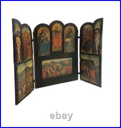 Antique Altarpiece the Salvation Adam and Eve Religious Collectible Decor Antique Altarpiece the Salvation Adam and Eve Religious Collectible Decor