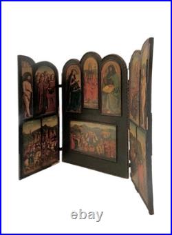 Antique Altarpiece the Salvation Adam and Eve Religious Collectible Decor Antique Altarpiece the Salvation Adam and Eve Religious Collectible Decor