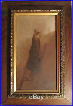 Antique American Master Johannes Oertel Religious Painting Washington DC Frame