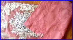 Antique Antependium IHS religious altar liturgical gold silk embr/ry 18c lined