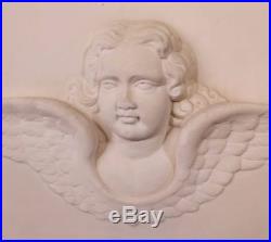 Antique Architectural Religious Italian Carved Marble Altar Angel/Cherub PANEL#1