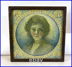 Antique Art Deco Christ Child 9x9 Framed Print Sid Ivanowski Religious DS75