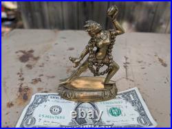 Antique Asian Indian Bronze Religious Diety Sculpture