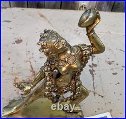 Antique Asian Indian Bronze Religious Diety Sculpture