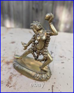 Antique Asian Indian Bronze Religious Diety Sculpture