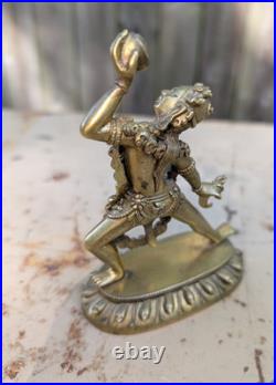 Antique Asian Indian Bronze Religious Diety Sculpture