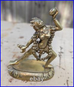 Antique Asian Indian Bronze Religious Diety Sculpture