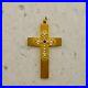 Antique-Australian-9ct-yellow-gold-Sapphire-Seed-Pearl-crucifix-cross-pendant-01-hyyg