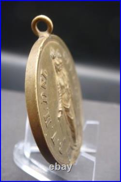 Antique B. V. M. Del Carmine Catholic Medal + SS. Sacramento Italy 19th C. Rare