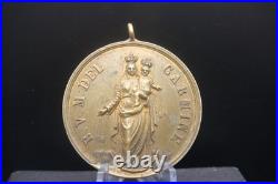 Antique B. V. M. Del Carmine Catholic Medal + SS. Sacramento Italy 19th C. Rare