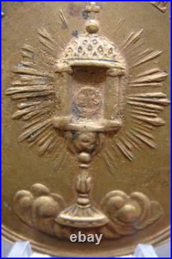 Antique B. V. M. Del Carmine Catholic Medal + SS. Sacramento Italy 19th C. Rare