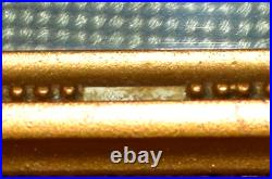 Antique BEADED NEEDLEPOINT Religious Christianity Handmade Framed ca. 1800s