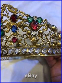 Antique Bejewelled French Religious Tiara/ Crown