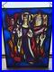 Antique-Belgian-Stained-Glass-Window-Panel-Holy-Mary-Religious-Scene-Purgatory-01-vu
