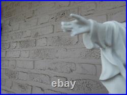 Antique Belgian bisque porcelain christ jesus statue figurine religious