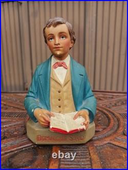 Antique Belgian chalk saint Domenicus Savio Statue figurine religious