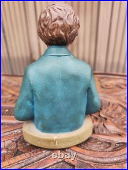 Antique Belgian chalk saint Domenicus Savio Statue figurine religious