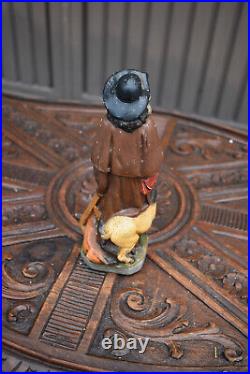 Antique Belgian saint GUIDO anderlecht Statue religious