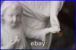 Antique Bisque porcelain holy family statue religious