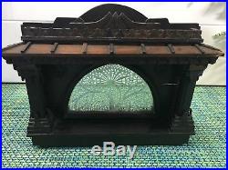 Antique Black Forest GOTHIC REVIVAL Carved Religious Church Window Mantle Piece