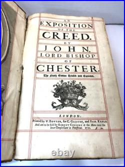 Antique Book 1710 An Exposition Of The Creed by John, Lord Bishop of Chester Antique Book 1710 An Exposition Of The Creed by John, Lord Bishop of Chester