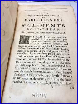 Antique Book 1710 An Exposition Of The Creed by John, Lord Bishop of Chester