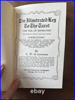 Antique Book Key To The Tarot by LW De Laurence 1918 Occult Esoteric Divinition