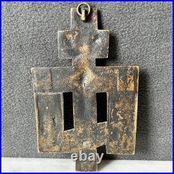 Antique Bronze & Enamel Religious Crucifix Cross Icon Benedictines of Chevetogne Antique Bronze & Enamel Religious Crucifix Cross Icon Benedictines of Chevetogne