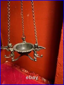Antique Bronze Renaissance Wall Brackets Pair Religious Bell And Incense Holder