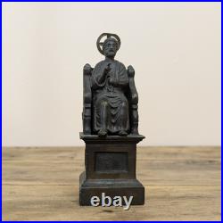 Antique Bronze St. Peter Statue, Seated Figure, Religious Collectible Antique Bronze St. Peter Statue, Seated Figure, Religious Collectible