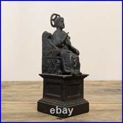 Antique Bronze St. Peter Statue, Seated Figure, Religious Collectible Antique Bronze St. Peter Statue, Seated Figure, Religious Collectible
