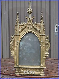 Antique Bronze religious neo gothic picture frame wall hanging angels