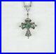 Antique-Byzantine-Sterling-Silver-Ruby-Emerald-Reversible-Cross-Pendant-Necklace-01-jkn