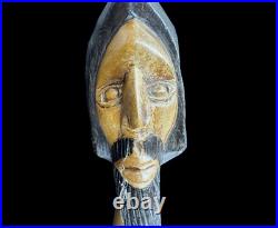 Antique Carved Santos, Antique Spanish Wooden Religious Santos Carving