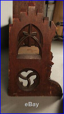 Antique Carved Wood Religious Church Alter With Jesus And Mary (12189)