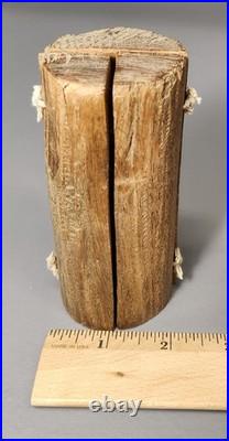 Antique Carved Wood Religious Triptych Christ Shrine, Rustic, 4.5 H/FREE SHIP