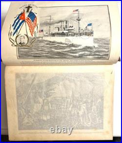 Antique Catholic Book, The Cross and the Flag, 1900, Ilustrated, Shea, VG