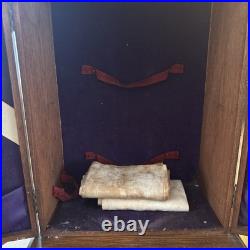 Antique Catholic Last Rites Sick Call Box Viaticum Cabinet Religious