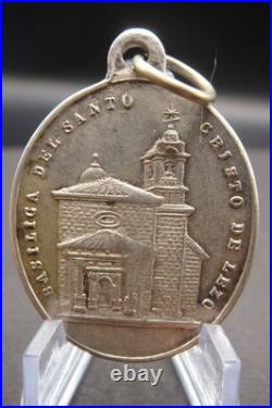 Antique Catholic Medal Santo Cristo de Lezo Spain Basilica Holy Protection