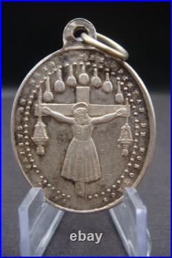 Antique Catholic Medal Santo Cristo de Lezo Spain Basilica Holy Protection