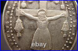 Antique Catholic Medal Santo Cristo de Lezo Spain Basilica Holy Protection