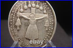 Antique Catholic Medal Santo Cristo de Lezo Spain Basilica Holy Protection