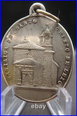 Antique Catholic Medal Santo Cristo de Lezo Spain Basilica Holy Protection