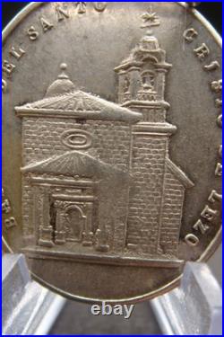 Antique Catholic Medal Santo Cristo de Lezo Spain Basilica Holy Protection